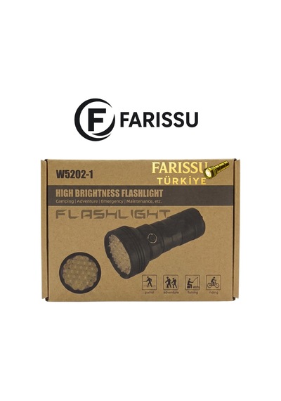 W5202-1 Yüksek Parlaklıklı Çok Fonksiyonlu El Feneri Siyah