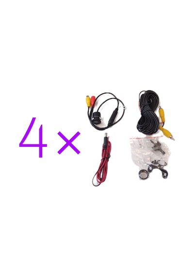 Twogo Okul Servis Taşıt Kayıt Cihazı Seti - Dvr 4 Kamera 7 Inc Ekran +monitör Twogo Go-x4004h
