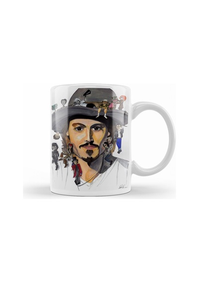 Johnny Depp No Back Kupa Bardak Porselen Karışık