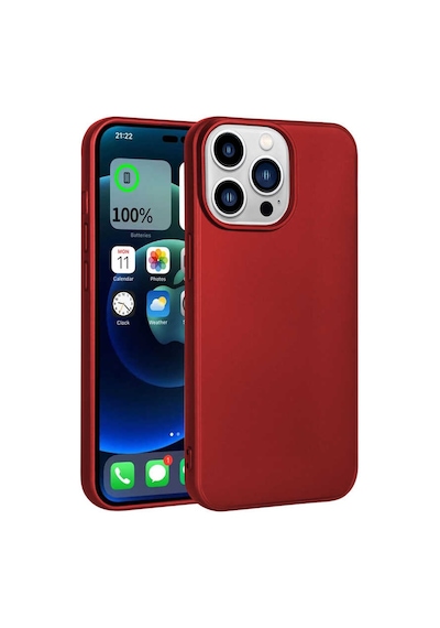 Zore İphone 14 Pro Max Uyumlu Ogaa Premier Silikon Kılıf-kırmızı