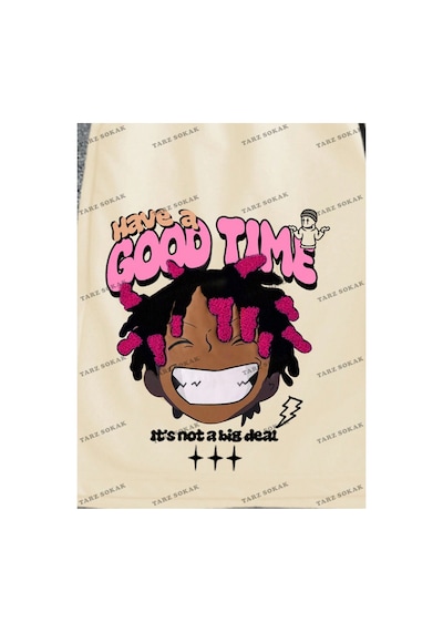 Tarzsokak Y2k Unisex Yaz Şort Bermuda Harajuka Anime Retro Kod-11491 Bej
