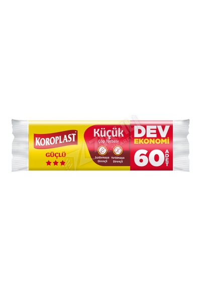 4 Adet Koroplast Güçlü Dev Ekonomi Beyaz Küçük Boy Çöp Torbası