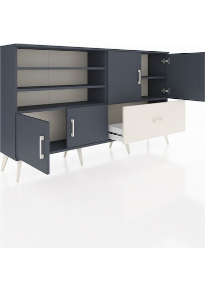 Arges Konsol 5 Raflı Tek Çekmeceli 4 Kapaklı 176x30x99 Antrasit-a Antrasit-antrasit/aytaşı Arges Konsol 5 Raflı Tek Çekmeceli 4 Kapaklı 176x30x99 Antrasit-a Antrasit-antrasit/aytaşı