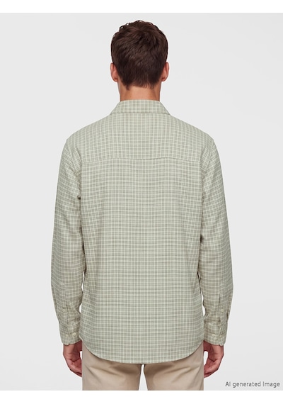 Lcw Vision Bej Regular Fit Ekose Erkek Gömlek
