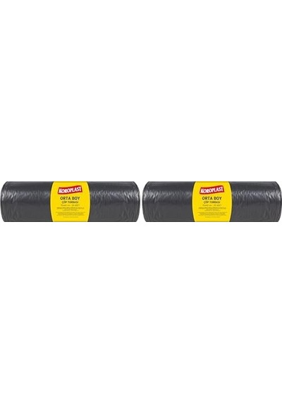 Ekonomik Endüstriyel Orta Siyah Çöp Torbası 55x60 2li Paket Açık Mavi