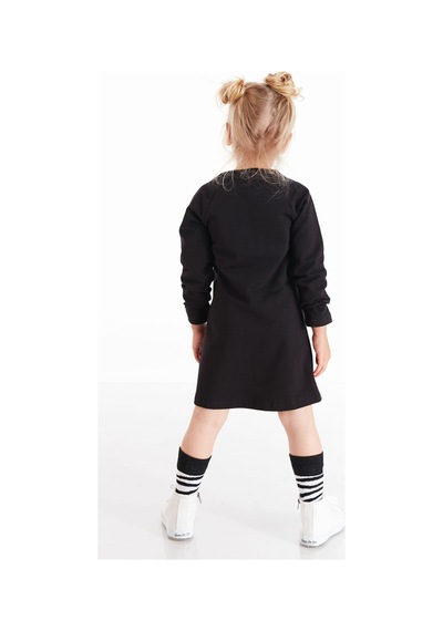 Denokids Unicorn Zebra Kız Çocuk Elbise Renkli Çok Renkli
