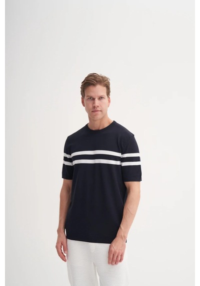 Cazador 3036 Erkek Bisiklet Yaka Triko T-shirt Laci