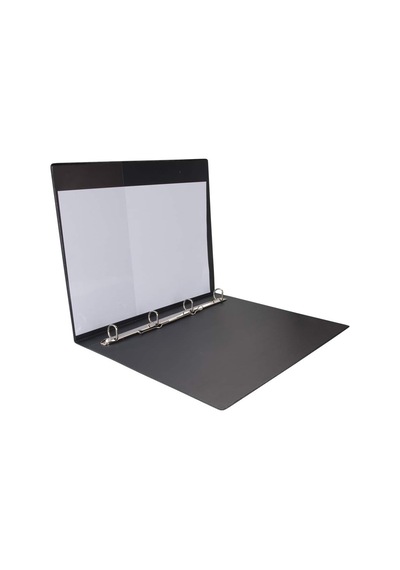 2k Evrak Sunum Tanıtım Firma Klasörü A4 Pvc 2 Cm 4 Halkalı 150 Yaprak Kapasiteli Ring Binder File 25,5x32 Cm.,siya