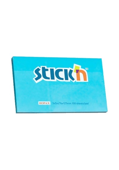 Hopax Stıckn Yapışkanlı Not Kağıdı 100 Yaprak 76x127 Mm Eco Pastel Mavi