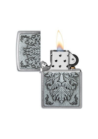 Zippo 200 Green Man Emblem Çakmak Çok Renkli