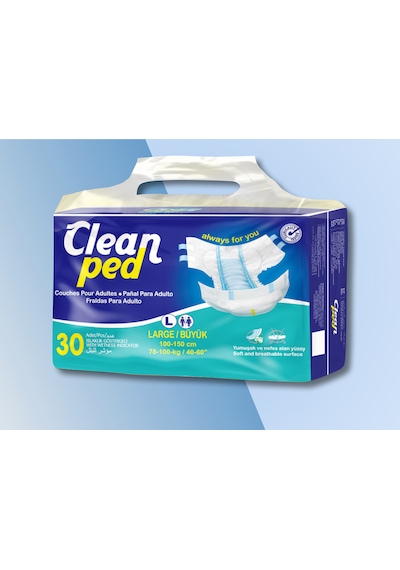 Cleanped Yetişkin Hasta Bezi L 30 Adet