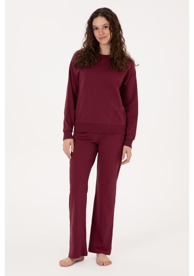 U.S. Polo Assn. Kadın Vişne Yılbaşı Temalı Pijama Takımı 50318899-VR223 U.S. Polo Assn. Kadın Vişne Yılbaşı Temalı Pijama Takımı 50318899-VR223