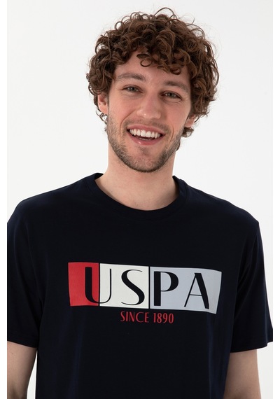 U.S. Polo Assn. Erkek Bisiklet Yaka Lacivert Pijama Takımı 50309821-VR033 U.S. Polo Assn. Erkek Bisiklet Yaka Lacivert Pijama Takımı 50309821-VR033