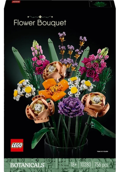 LEGO® Botanicals Çiçek Buketi 10280 – Yetiskinler için Gül, Aslanagzi ve Papatya Içeren Yapay Çiçek Modeli Yapim Seti (756 Parça)