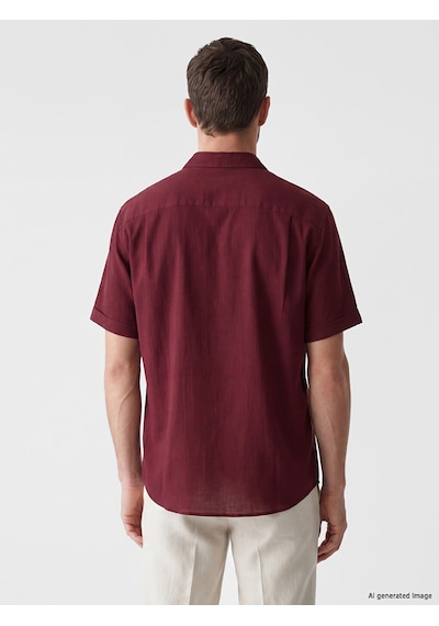 Lcwaıkıkı Classic Bordo Regular Fit Poplin Erkek Gömlek