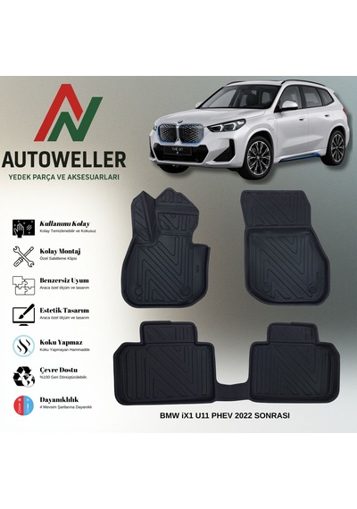 Bmw İx1 2024 Sonrası Uyumlu Havuzlu Oto Paspas