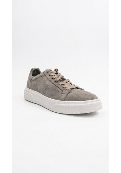 Gri-beyaz Süet Hakiki Deri Sneaker Ayakkabı 632.2501