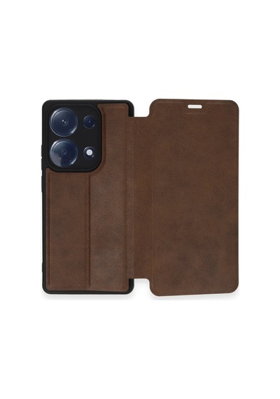 Newface - 230 - Xiaomi Redmi Note 13 Pro 4g Kılıf Flip Cover - Csmo-tex - - Taba