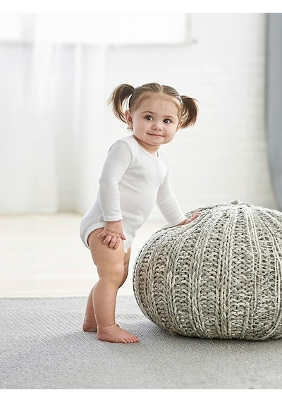 Tiffany Zarf Yaka Uzun Kol Pamuk 5'li Atlet Zıbın Çıtçıtlı Bebek Body Beyaz