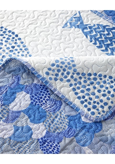 Pesca Wave Çift Kişilik Çok Amaçlı Örtü 200x220 Cm Mavi