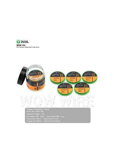 2uul Ws-028 Tungsten Keskin Ekran Ayırma Teli 0,028 Mm
