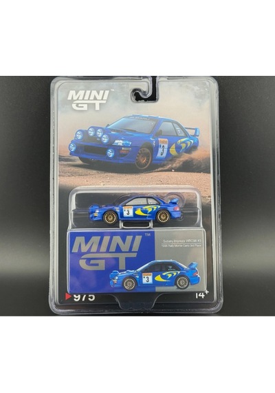 Mini Gt Subaru Impreza Wrc98 1998 Rally Monte-carlo 3rd Place 3 975 1/64 Blister Paket