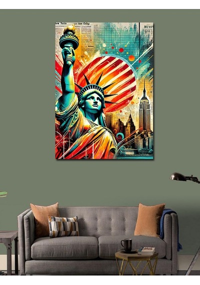 Kanvas Tablo Özgürlük Heykeli Ve Sanat 50cmx70cm