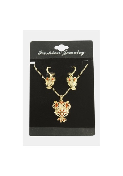 Baykuş Zirkon Taşlı Set Kolye 11 19357456