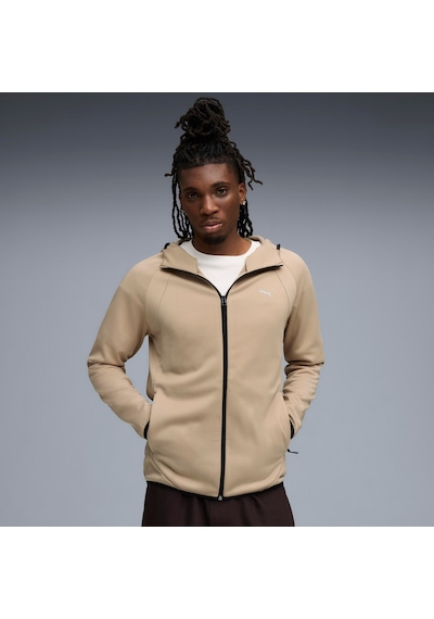 Puma Evostrıpe Warm Fz Hoodie Erkek Yetişkin Ceket Kahverengi