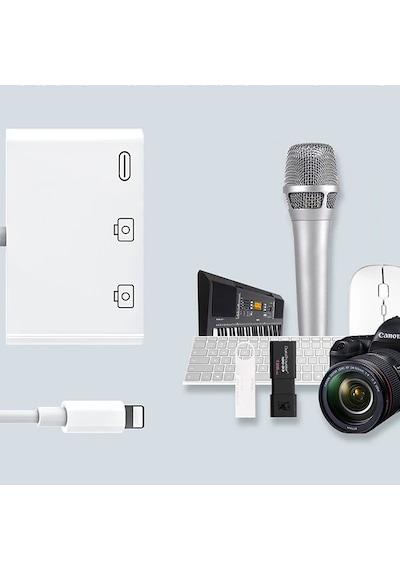 Ally 3in1 Apple iPhone Uyumlu/Apple İpad Uyumlu Uyumlu Uyumlu Lightning To Usb Kamera Okuyucu- 5775 Cn