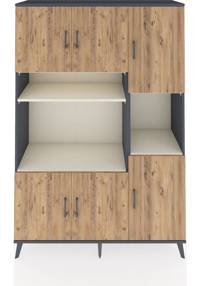 Hyperion Dolap 9 Raflı 6 Kapaklı 132x44x195 Antrasit-çam/aytaşı Atlas Çam/aytası Hyperion Dolap 9 Raflı 6 Kapaklı 132x44x195 Antrasit-çam/aytaşı Atlas Çam/aytası