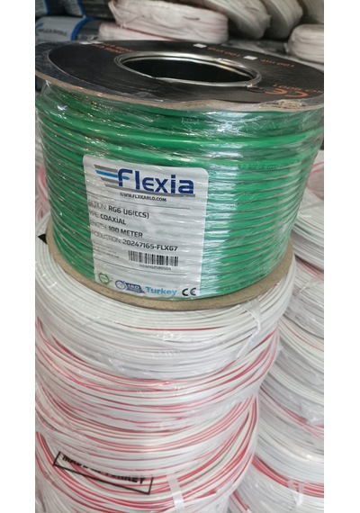 Flexia Rgu6 U6 Uydu Anten Kablosu 100 Metre