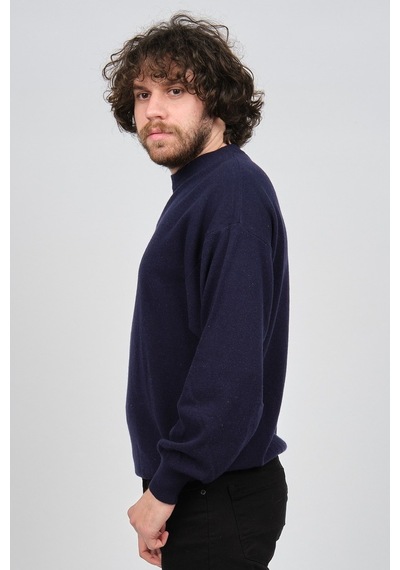 Ida Erkek Lambswool Bisiklet Yaka Kazak 0593154 Lacivert Lacivert