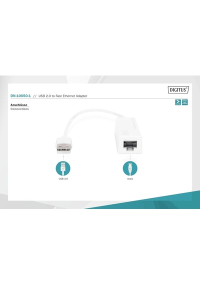Digitus Professional Dn-10050-1 Usb 2.0 Ethernet Adaptörü