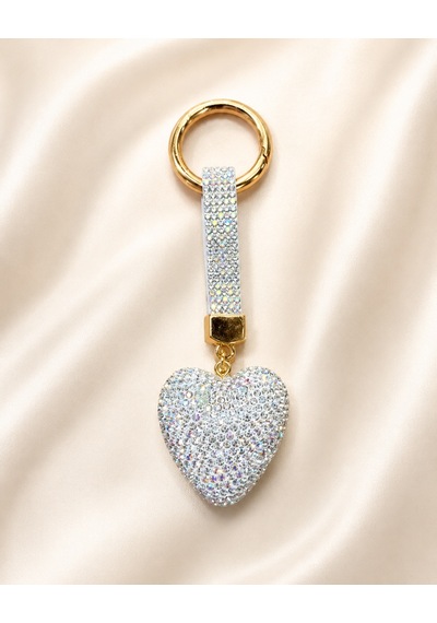 Kalpli Taşlı Luxury Çanta Charmı Gümüş Kristal Bag Charm