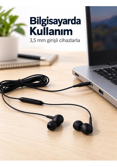 Lb Günlük Kullanıma Uygun Silikon Uçlu Kablolu Kulaklık