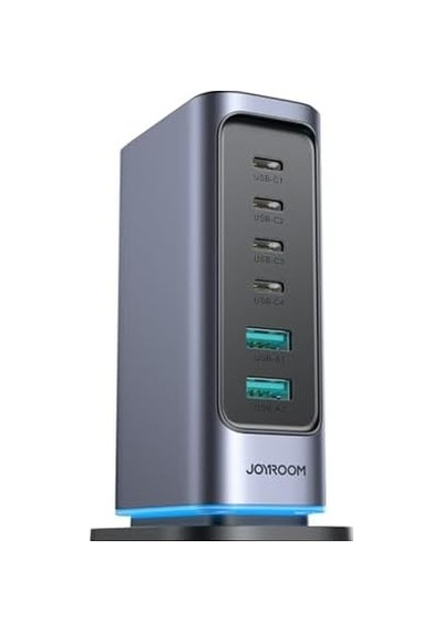 65w Gan Çok Portlu Şarj İstasyonu, 4 Usb-a Portu, 2 Usb-c Portu, 1,5 M Kablo