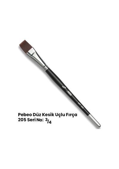 Pebeo 205 Seri Düz Kesik Uçlu Fırça No 3-4