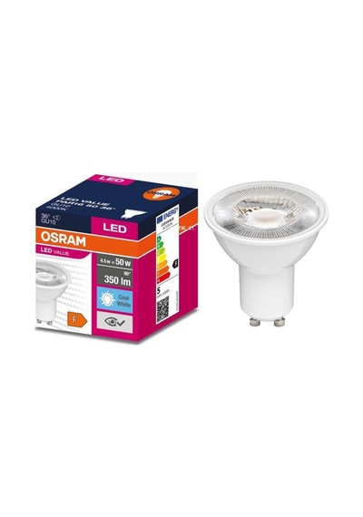 Osram Ledvalue 4,5-5W (50W) Led Spot Ampul Gu10 Gün Işığı 4000K(321114100)