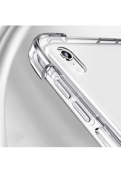 Apple Uyumlu iPad  Mini 7 A17 Pro Kılıf Şeffaf Köşe Korumalı Crystal Clear Silikon Arka Kapak Kılıf