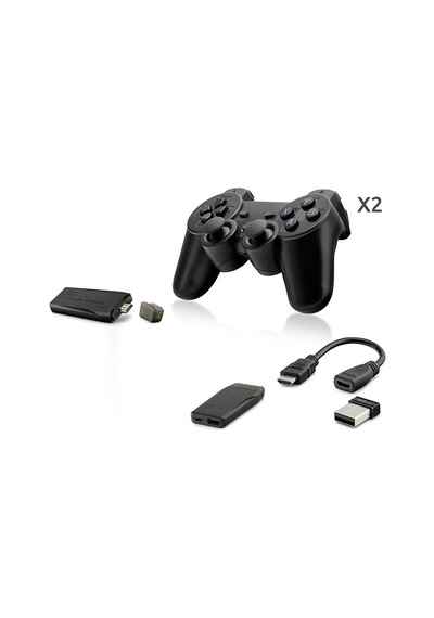 Retro Oyun Stick Hdmi Çift Gamepad Seti 2.4g Kablosuz - Siyah Hd327 Evimdeyokyok