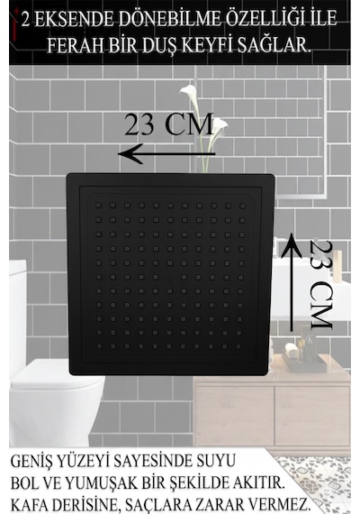 Tesitay Siyah Banyo Seti, Lavabo Banyo Bataryası Ve Robot Duş Takımı