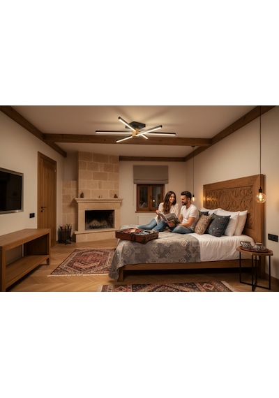 Nova 6 Silver Led Tavan Avize Kumandalı Dim Edilir Aşağı Işık Beyaz Işık