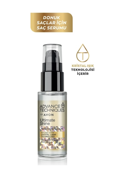 Avon Advance Techniques Ultimate Shine Şampuan 400 ML + Saç Kremi 250 ML + Serum 30 ML