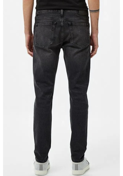 Calvin Klein Men's Slim Taper Jean Erkek Kot Pantolon Siyah Siyah