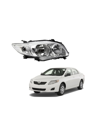 Toyota Corolla Uyumlu 2007-2009 Far Lambası Ön Far Sol