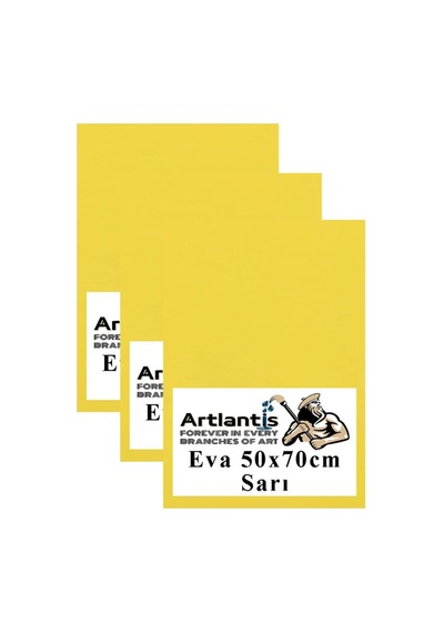 Sarı Eva 50x70 Cm 3 Adet Eva Süngeri Okul Kreş Anasınıfı Elişi Etkinlikleri