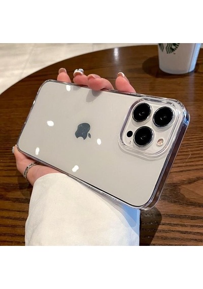 Apple Uyumlu iPhone 15 Pro Max Kılıf İnce Ve Esnek Şeffaf Süper Silikon