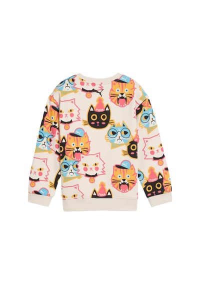 Puma Puma Moody Cat Crew Unisex Çocuk Bej Sweatshirt 8501 Krem