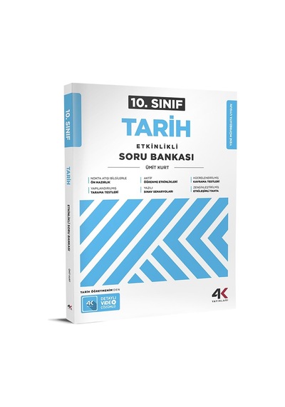 4k 2026 10. Sınıf Tarih Etkinlikli Soru Bankası